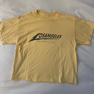 John Galt Vintage Los Angeles Yellow Graphic Tee